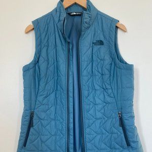 North Face Quilted Vest, Blue, Size M